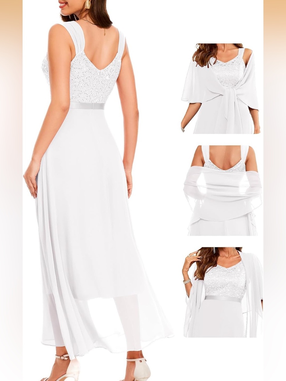 BeryLove Women Sequin Formal Cocktail Evening Long S. 2577/DC-3
